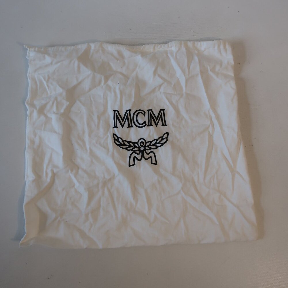 Womens MCM White Black 1- Dustbag